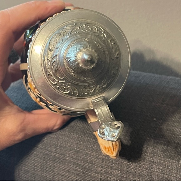 Vintage Gerz DBGM Lidded West German Beer Stein Frohbeim Bierseidel 6" - Picture 6 of 9